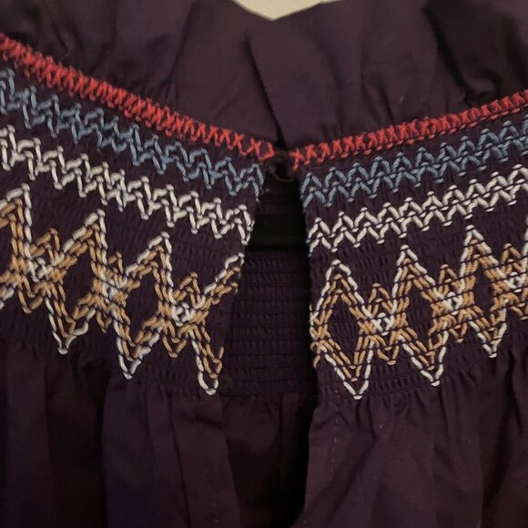 Purple Swing Dress With Embroidery - Picture 4 of 9